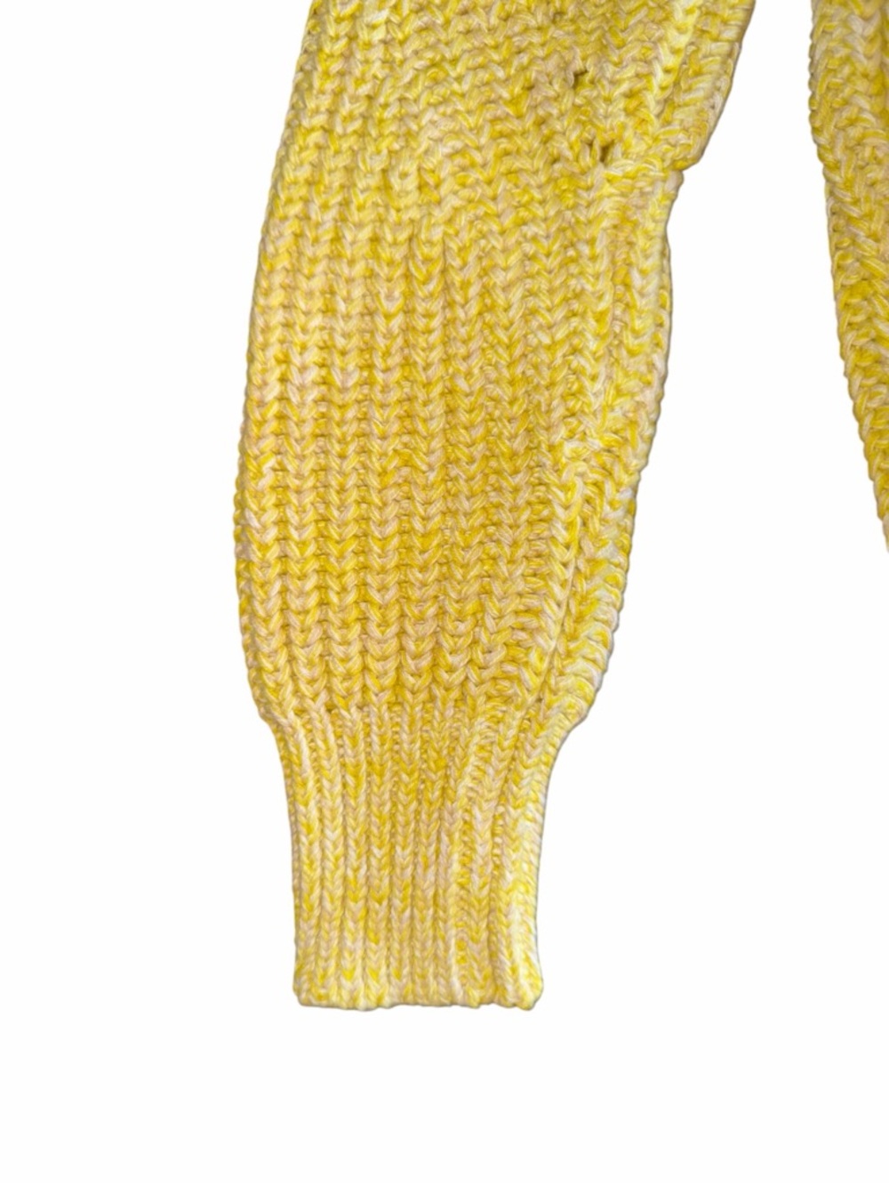 Yellow Crewneck Chunky Knit Sweater - Picture 5 of 8